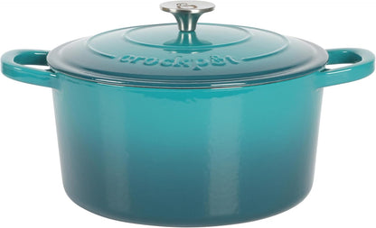 3 Quart Enameled Cast Iron Dutch Oven – Aqua - Curated Catalog I8