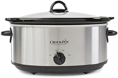7 Quart Oval Manual Slow Cooker – Stainless Steel - Curated Catalog J0