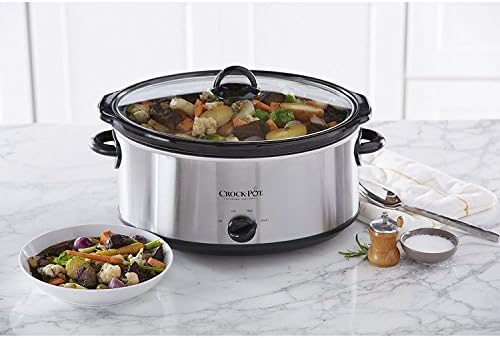 7 Quart Oval Manual Slow Cooker – Stainless Steel - Curated Catalog F9