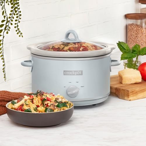 4.5 Quart Manual Slow Cooker – Macaroon Blue - Curated Catalog F6