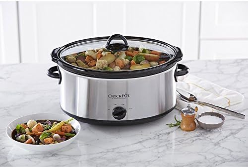 7 Quart Oval Manual Slow Cooker – Stainless Steel - Curated Catalog F9