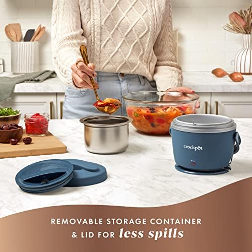 Electric Lunch Box Food Warmer 20oz – Faded Blue - Curated Catalog L0