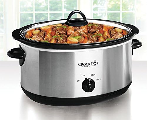 7 Quart Oval Manual Slow Cooker – Stainless Steel - Curated Catalog J0