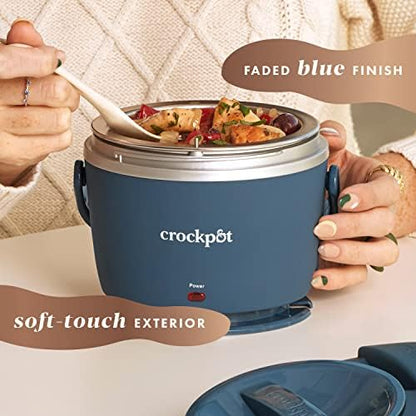 Electric Lunch Box Food Warmer 20oz – Faded Blue - Curated Catalog H2
