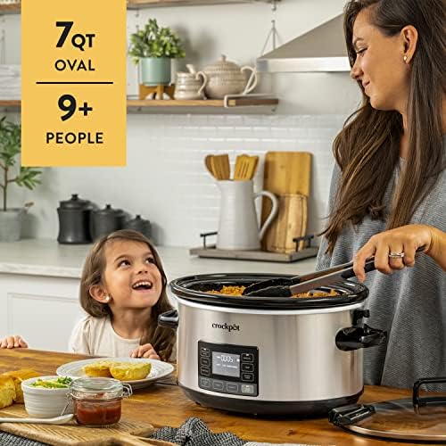 7 Quart Portable Programmable Slow Cooker with Timer - Curated Catalog A6