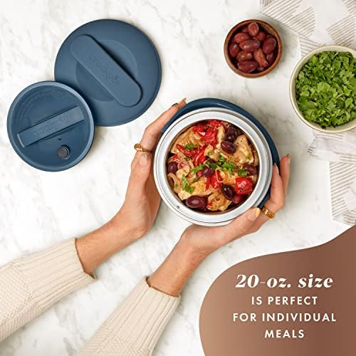 Electric Lunch Box Food Warmer 20oz – Faded Blue - Curated Catalog H2