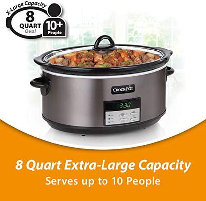 8 Quart Programmable Slow Cooker with Auto Warm - Curated Catalog S9