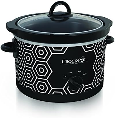 4.5 Quart Portable Slow Cooker – Black & White - Curated Catalog I6