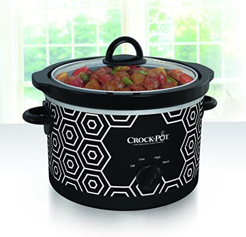 4.5 Quart Portable Slow Cooker – Black & White - Curated Catalog I6