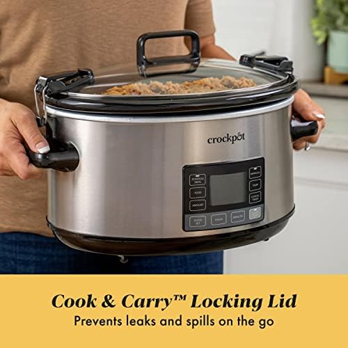 7 Quart Portable Programmable Slow Cooker with Timer - Curated Catalog A6