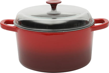 3 Quart Enameled Cast Iron Dutch Oven – Aqua - Curated Catalog K5