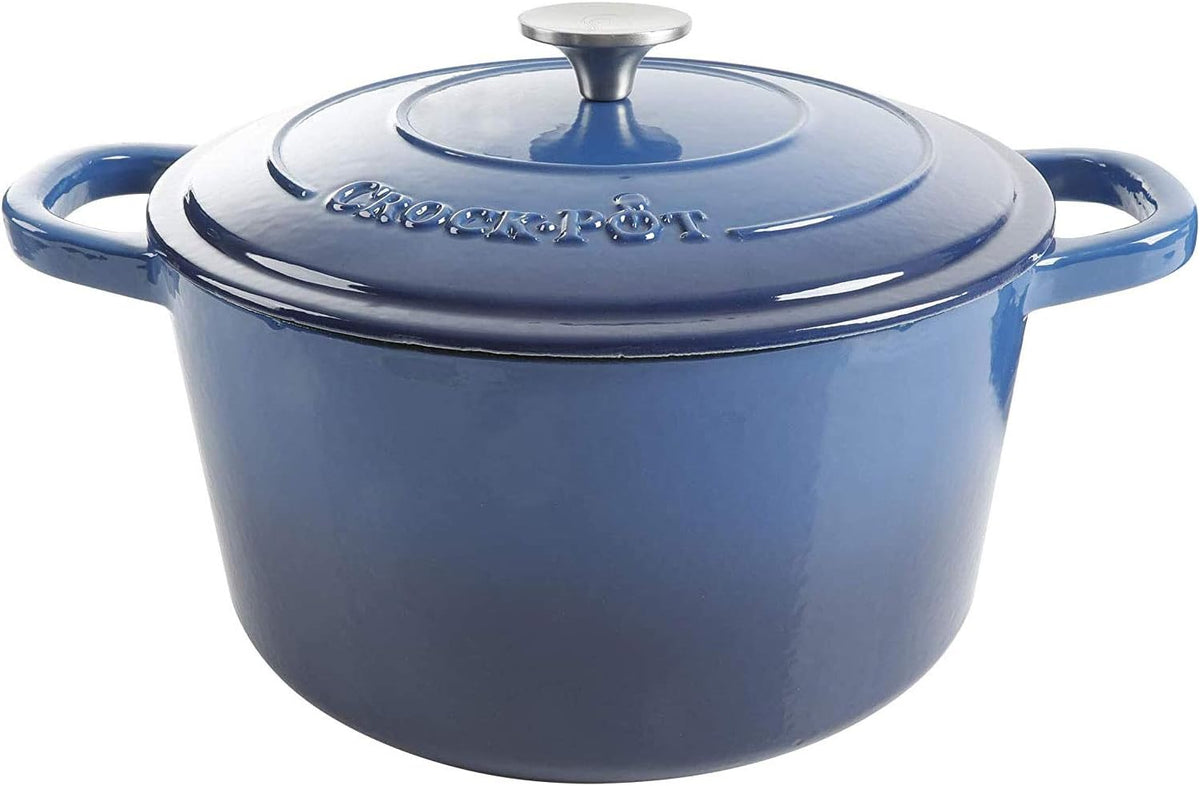 3 Quart Enameled Cast Iron Dutch Oven – Aqua - Curated Catalog I8