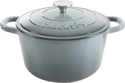 3 Quart Enameled Cast Iron Dutch Oven – Aqua - Curated Catalog K5