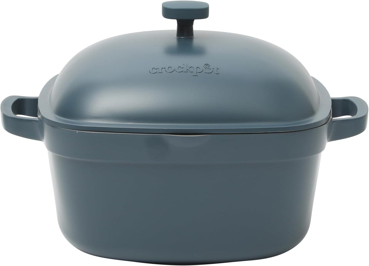 3 Quart Enameled Cast Iron Dutch Oven – Aqua - Curated Catalog I8